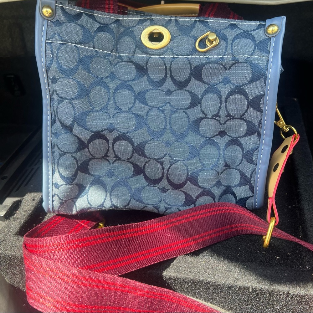 Coach small purse chambray design